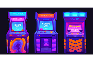 Arcade Game Machines Set