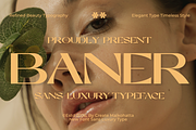 Baner - Sans Luxury Typeface, a Sans Serif Font by MaikoHatta (Thumbnail 1 of 8)