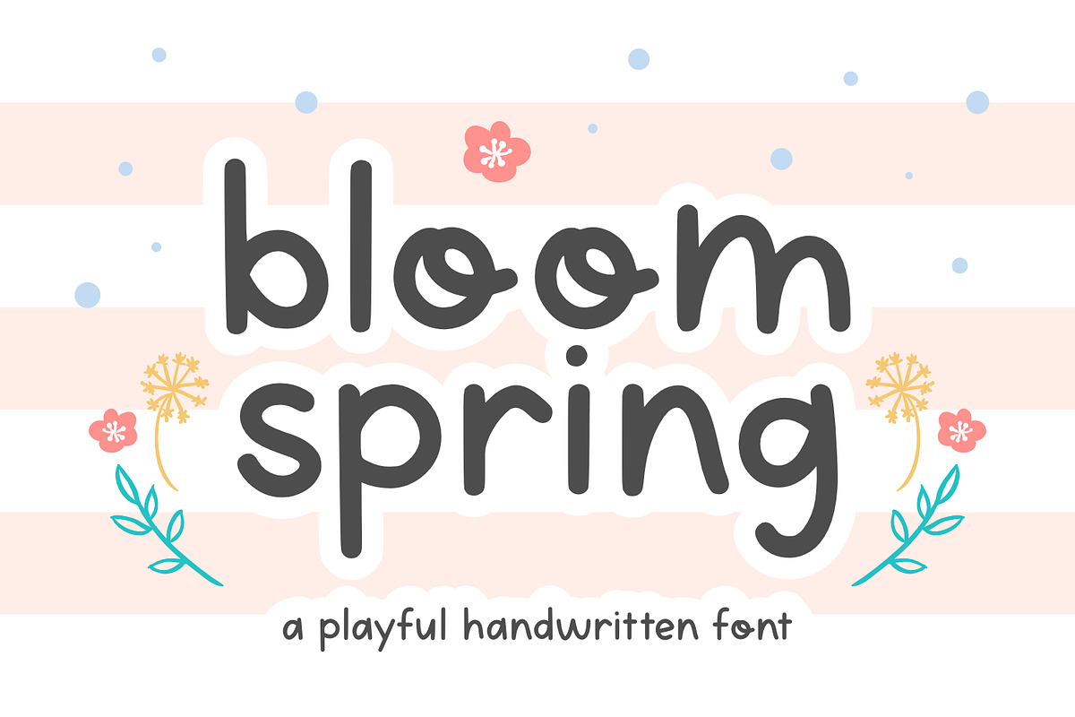 Bloom Spring - Playful Kids Font, a Handwritten Font by Keithzo (Photo 1 of 6)