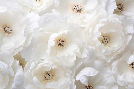 Background of white peony flowers, a Nature Photo by AlyaAnd