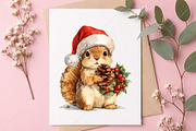 Whimsical Christmas Animals Clipart, a Seasonal Illustration by Canvas Craft (Thumbnail 10 of 10)