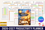 26–2027 Productivity Planner, a Stationery Template by Designmela01 (Thumbnail 1 of 10)