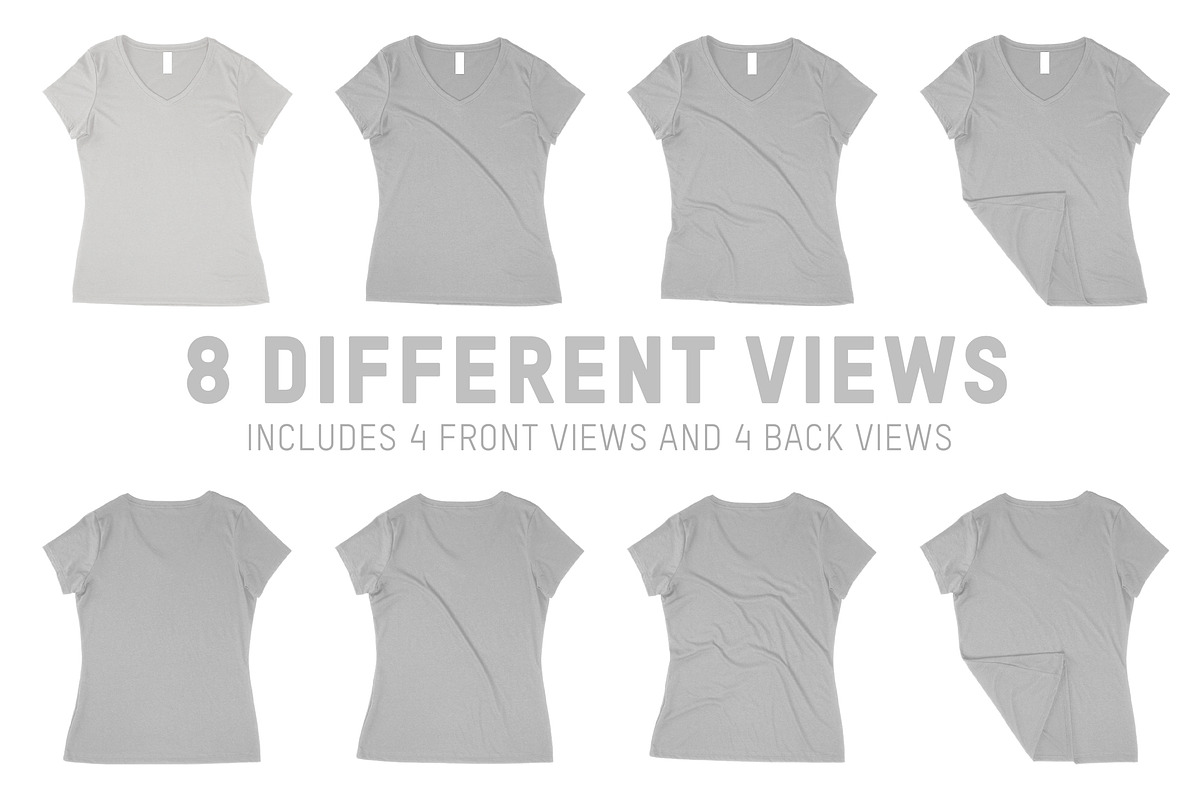 District Made DM1350L Perfect V-Neck, a Shirt Mockup by Pixel Sauce™ (Photo 6 of 7)