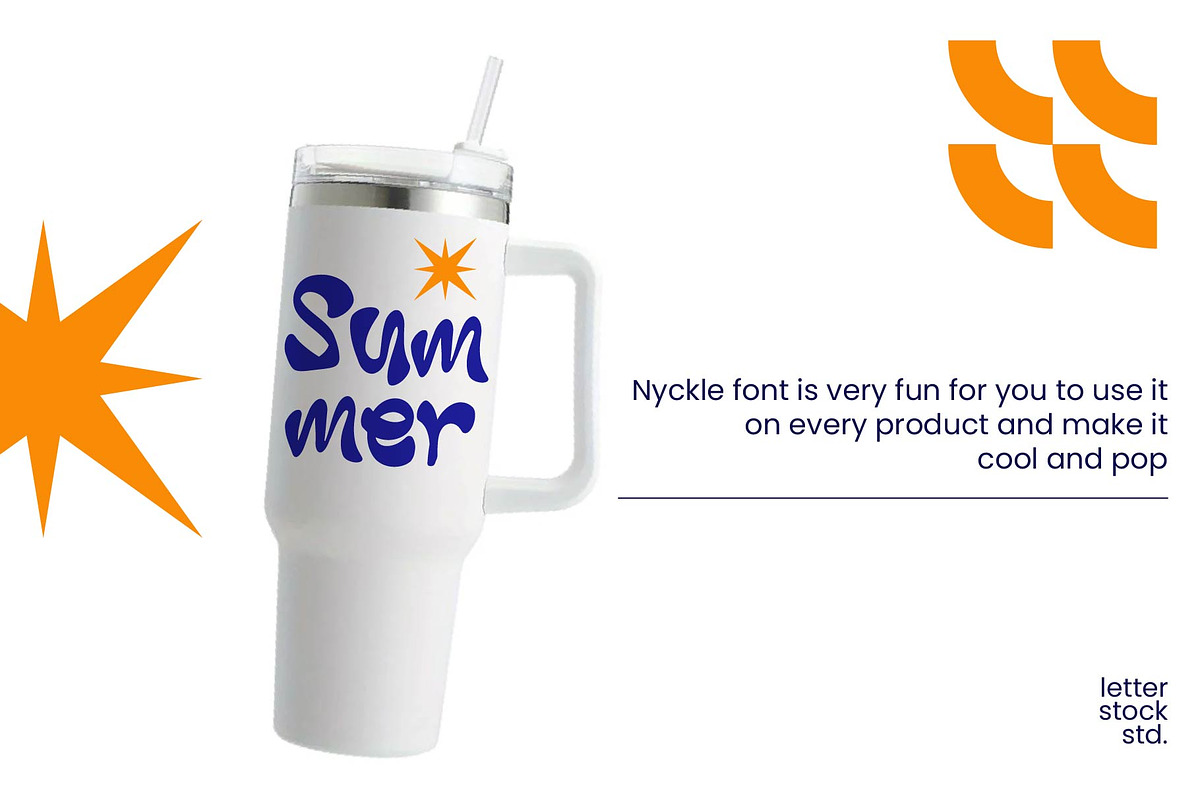 Nyckle - Playful Decorative Font, a Sans Serif Font by LetterStock (Photo 3 of 6)
