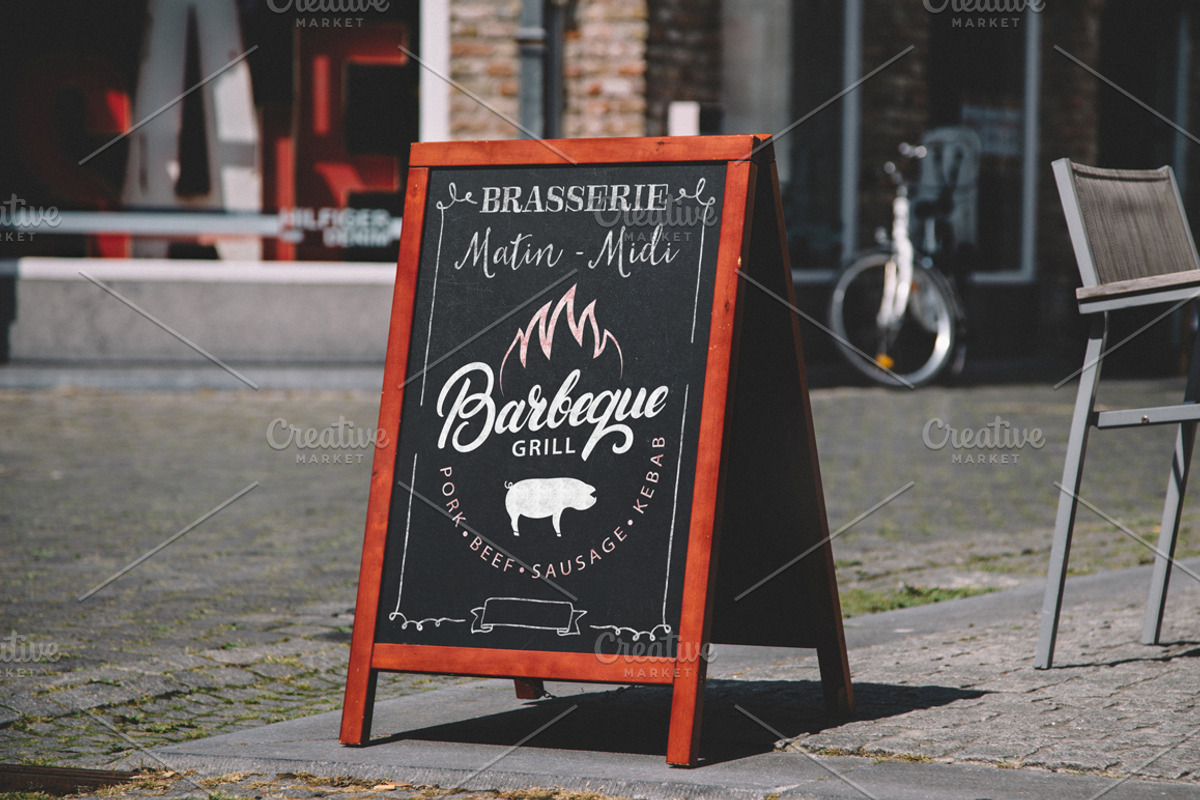 Barbeque & Grill bar vector logo set, a Branding & Logo Template by SiberianArt (Photo 4 of 6)