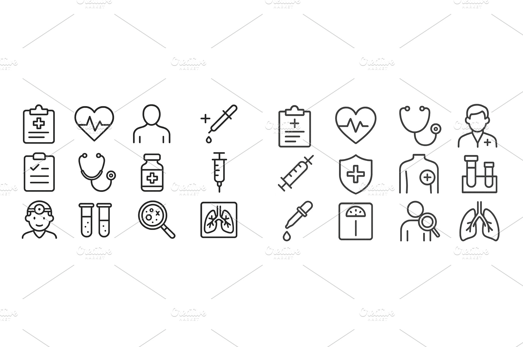 Health care icons depicting medical, a Health & Medical Photo by ZinetroN