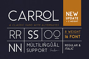 Carrol Sans (16 Fonts) - 50% OFF!, a Sans Serif Font by Sarid Ezra (Thumbnail 2 of 10)