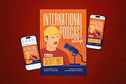 International Podcast Flyer Set, a Flyer Template by The Good Store (Thumbnail 1 of 2)