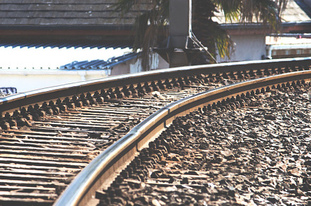Train tracks featuring train tracks, train, and tracks