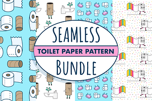 Seamless Toilet Paper Pattern Bundle