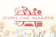 Floral Cute Monogram, a Handwritten Font by Yoga Letter (Thumbnail 1 of 6)