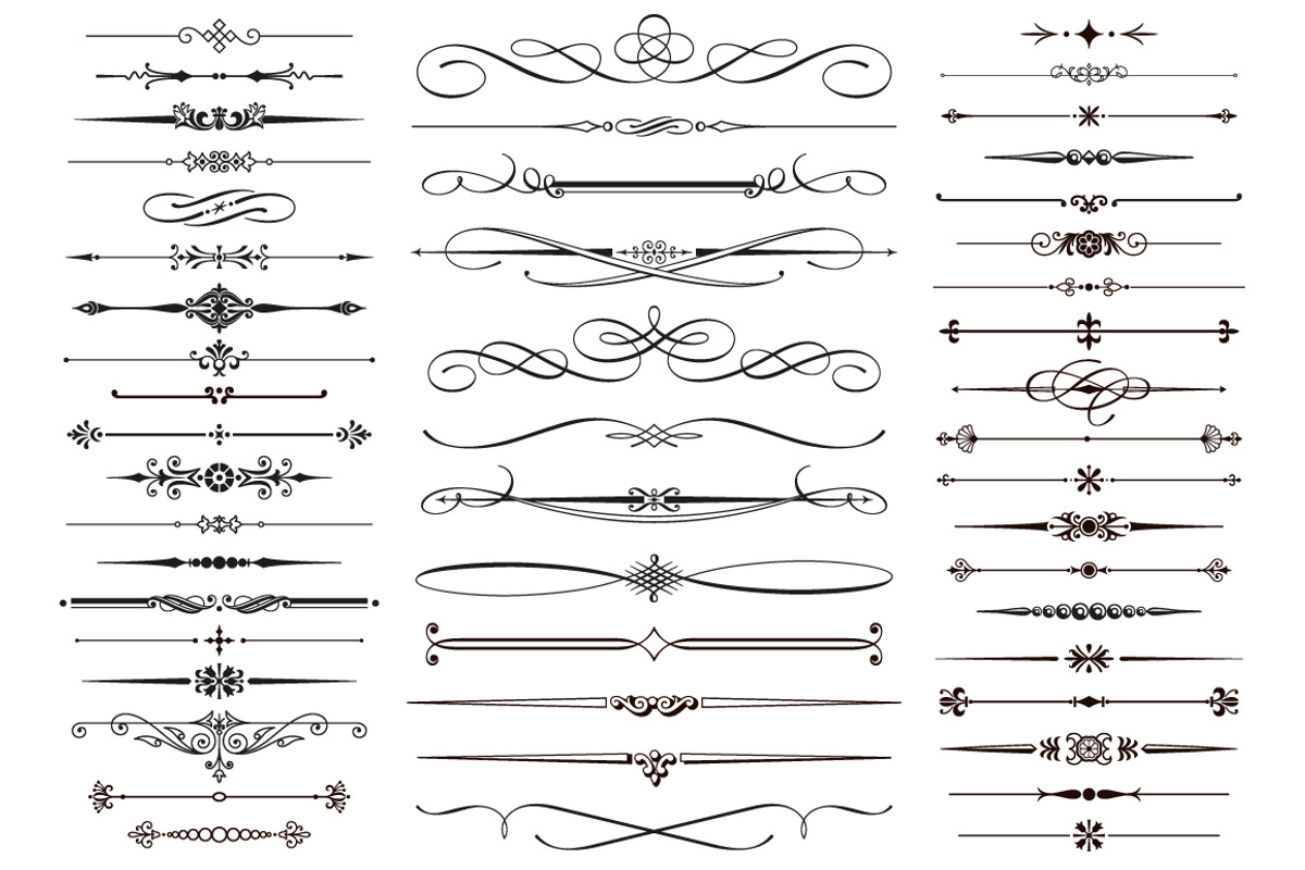 50 Vector Divider Design Elements, an Object Graphic by Digiselector Design Goods (Photo 2 of 2)
