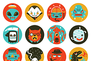 16 Vector Monster Objects, an Object Graphic by Derek Sullivan (Thumbnail 1 of 5)