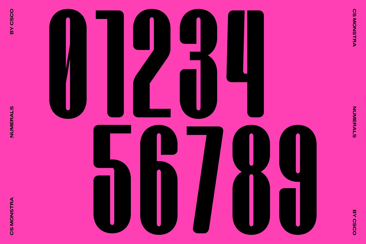 CS Monstra – Condensed Font, a Sans Serif Font by Craft Supply Co. (Photo 6 of 8)
