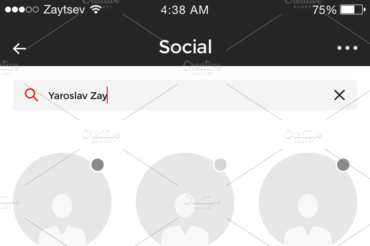 Oculus iOS Wireframe UI Kit, a Wireframe Template by Yaroslav Zaitsev (Photo 10 of 23)