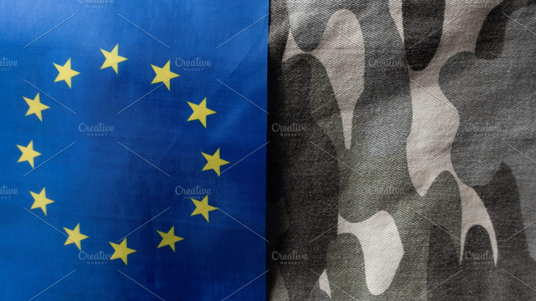 flag of European Union, a Photo by OleksandrRybitskyi