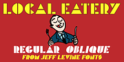 Local Eatery JNL, a Font by Jeff Levine Fonts (Thumbnail 1 of 5)