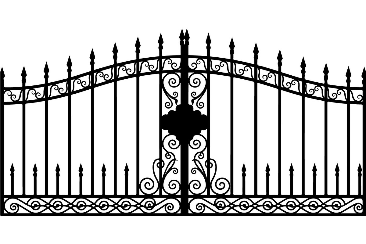 Classic Wrought Iron Gate Silhouette, an Object Graphic by Designer_Momina (Photo 8 of 9)