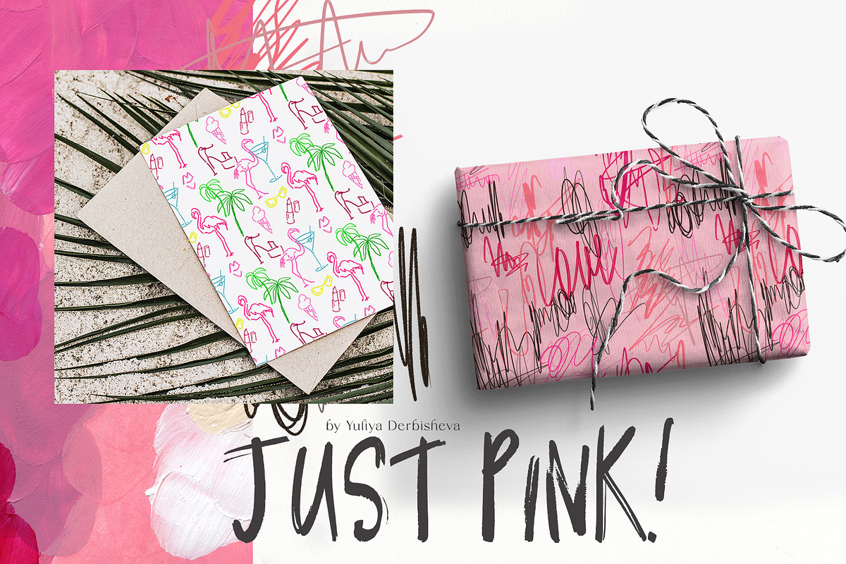 Just Pink collage background texture, an Object Graphic by Yuliya Derbisheva (Photo 9 of 14)