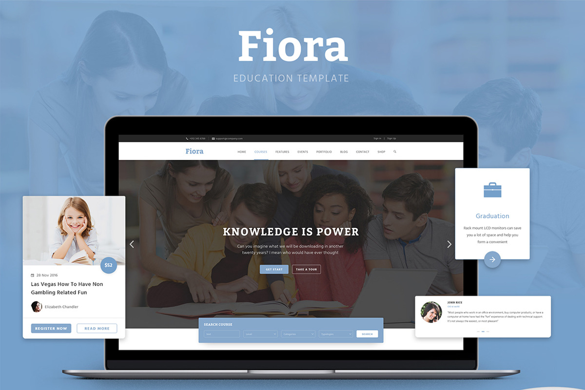 Fiora Education Template, a Websites & App Template by No.13 (Photo 1 of 4)