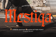 Mestiqa – Blackletter Font, a Blackletter Font by Pixesia Studio (Thumbnail 1 of 11)