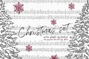 Xmas set graphic illustrations, a Decorative Illustration by Ann Astro (Thumbnail 4 of 24)