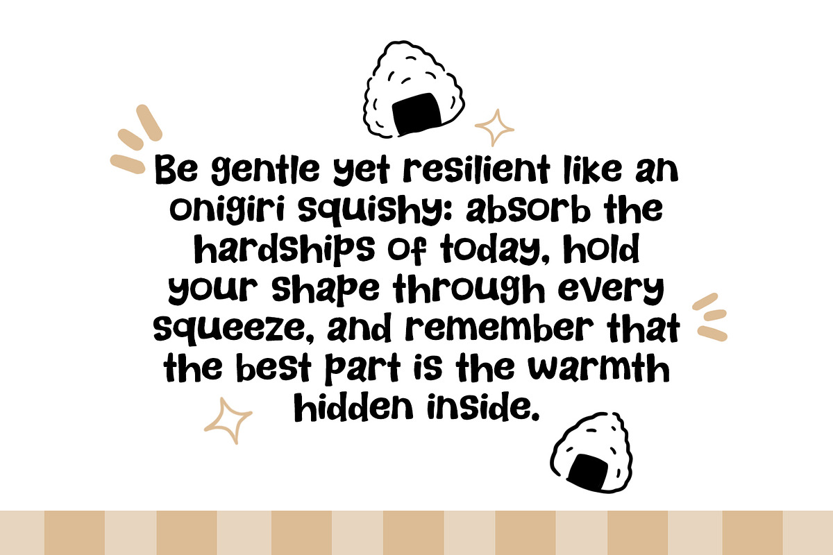 Onigiri Squishy - A Fun & Cozy Font, a Sans Serif Font by khurasan (Photo 3 of 6)