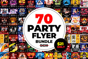70 Night Club Party Flyer Bundle, a Flyer Template by StarPixles11 (Thumbnail 1 of 16)