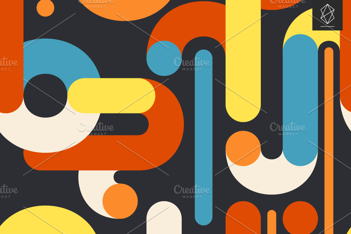 Geometric brevity seamless patterns, a Pattern Graphic by Yury Velikanov (Photo 4 of 11)