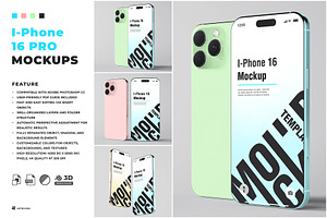 I-Phone 16 PRO Mockup Sets, an iPhone Mockup by Artnivora.Std