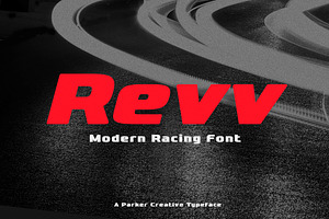 Revv Modern Racing Font, a Sans Serif Font by Parker Creative