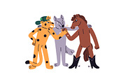 Party animals celebrate holiday set, an Animal Illustration by PaperTrident (Thumbnail 8 of 22)