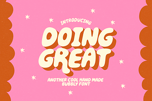 DOING GREAT Cool Bubble Font