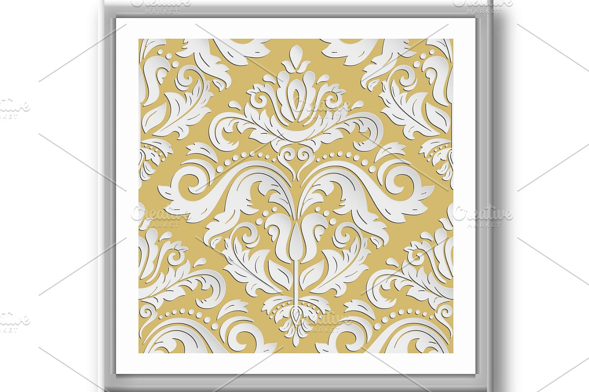 Seamless Vector Pattern With 3D, a Pattern Graphic by FineArtStudio (Photo 3 of 3)