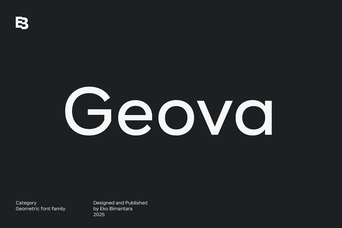 Geova: 16 Geometric Sans Fonts, a Sans Serif Font by Eko Bimantara (Photo 1 of 11)