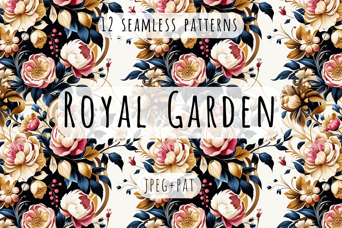 Royal Garden - Floral Patterns, a Pattern Graphic by Art Sproot (Photo 2 of 9)
