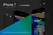 Iphone 7 Mockup Angled Black, an iPhone Mockup by mockuptain (Thumbnail 3 of 7)