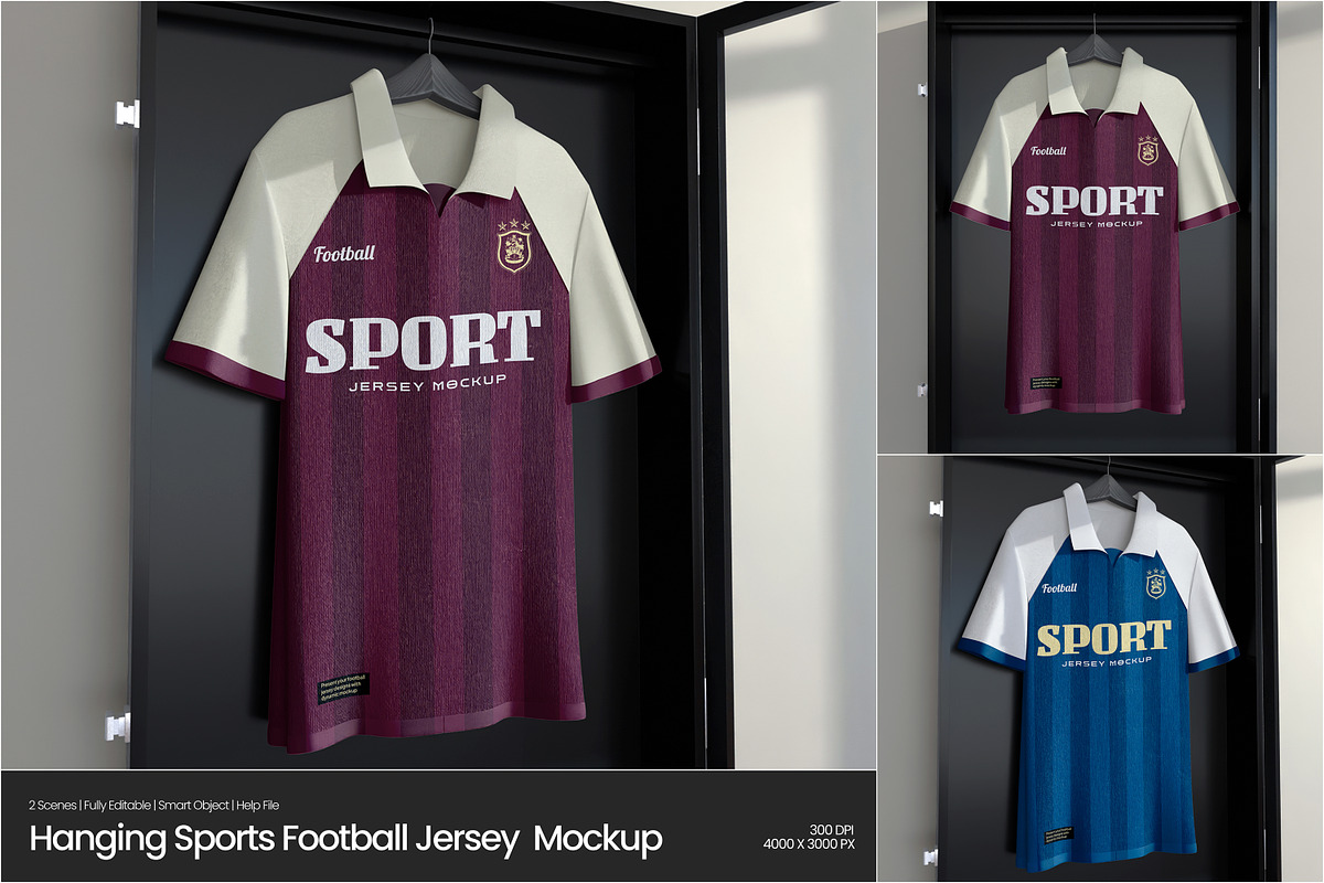 Sports Football Jersey Mockup, a Shirt Mockup by Permadi Creative (Photo 1 of 5)
