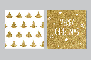 Christmas Gold Greeting Cards