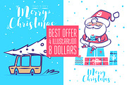 4 in 1 Christmas cards (set1), a Decorative Illustration by Krolone (Thumbnail 1 of 2)