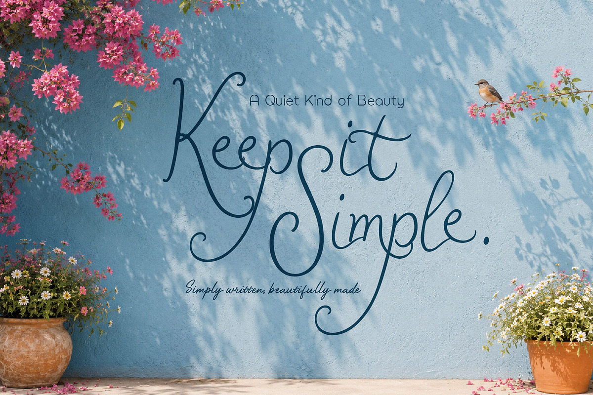 MidelaAruse - Simple Minimal Script, a Script Font by HypeWorksCo (Photo 3 of 15)