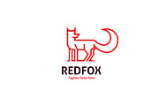 Red Fox Line Art Logo, a Branding & Logo Template by ashenterprise (Thumbnail 4 of 5)