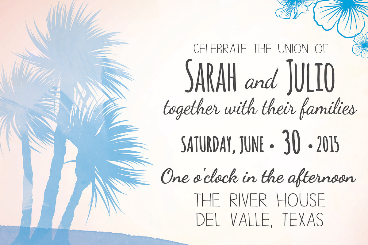 Beach Themed Wedding Inviation, an Invitation Template by tbarkley (Photo 2 of 2)