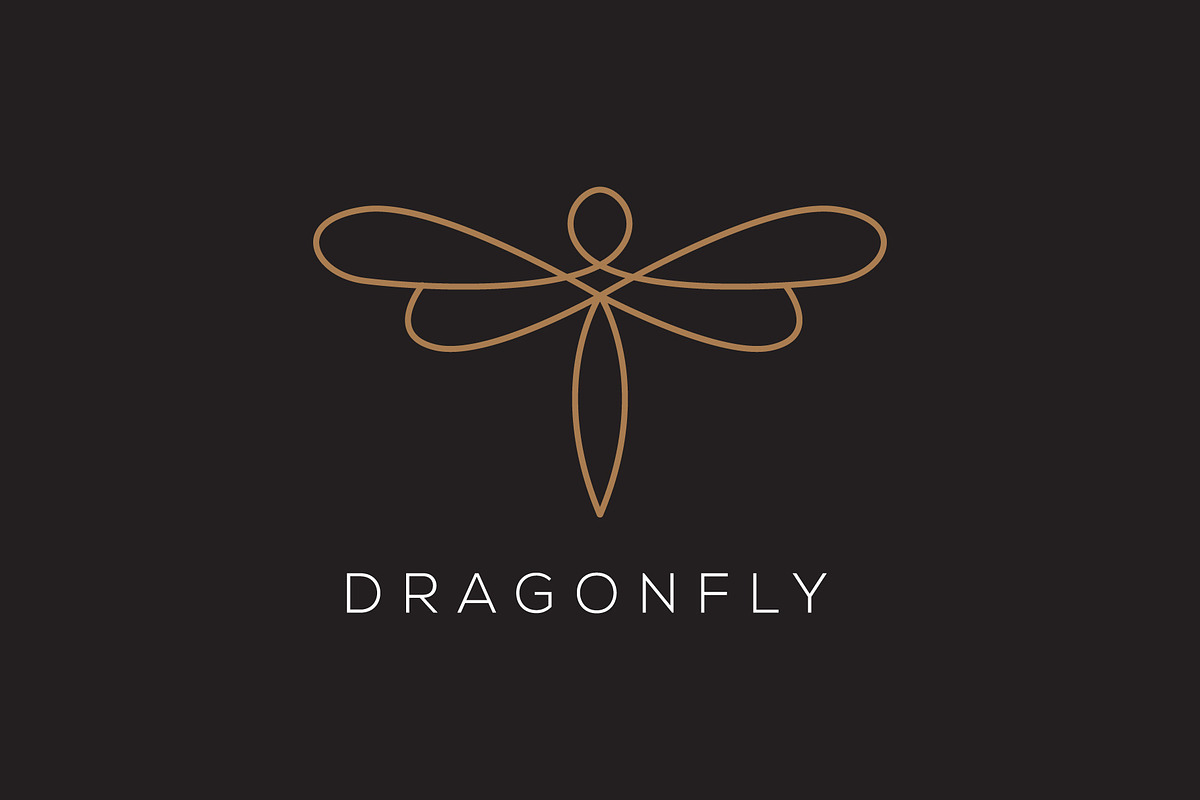 Line Minimalist Dragonfly Logo, a Branding & Logo Template by funpixel