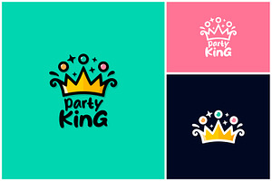 Colorful Crown Queen King Game Logo, a Branding & Logo Template by Enola99d
