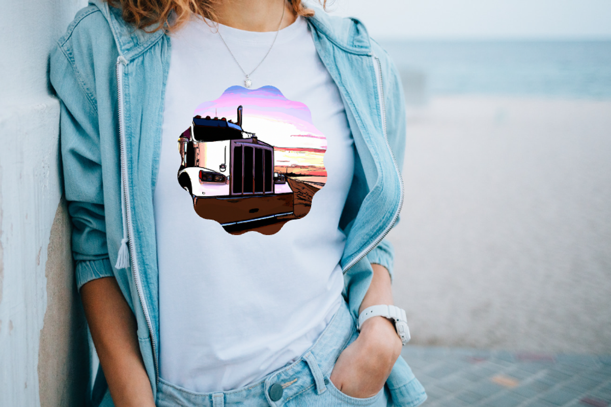 Art, Semi Truck, Illustration, a Stationery Template by Boho Pixel Dust (Photo 6 of 7)