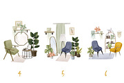 Cozy hygge home interior, a Decorative Illustration by the_myro (Thumbnail 4 of 13)