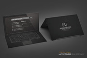 Laptop Business Card Black Edition, a Business Card Template by Graphicdome (Thumbnail 2 of 8)