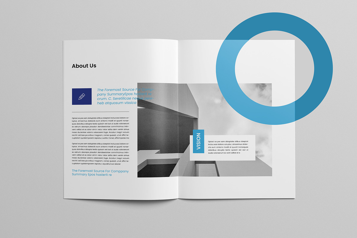 Company Profile Template, a Brochure Template by KreateTribe (Photo 3 of 8)
