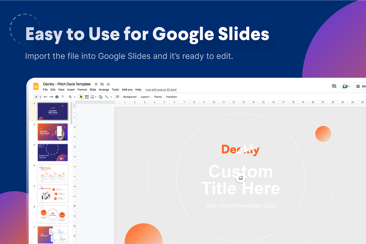 Deckly - Pitch Deck Google Slides, a Presentation Template by Illustraly Design (Photo 4 of 9)